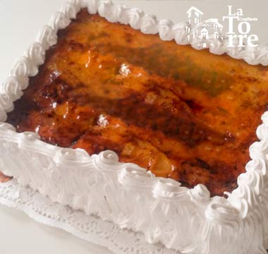 tarta de milhojas de crema